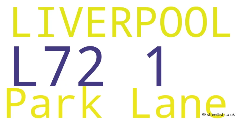 A word cloud for the L72 1 postcode